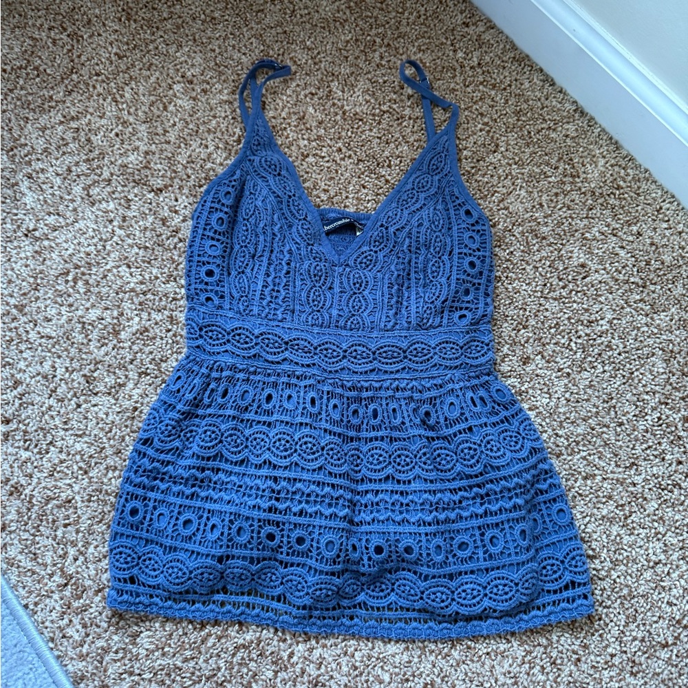 Abercrombie tank Elegant Blue Lace Women's Top